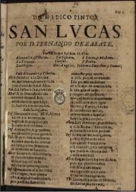 De medico pintor San Lucas / por D, Fernando de Zarate | Biblioteca Virtual Miguel de Cervantes