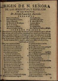 Origen de N. Señora de las Angustias, y rebelion de los moriscos / de Antonio Faxardo y Azevedo | Biblioteca Virtual Miguel de Cervantes