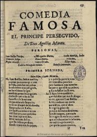 El principe perseguido / de Don Agustin Moreto | Biblioteca Virtual Miguel de Cervantes