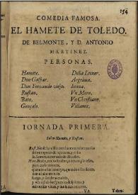 El Hamete de Toledo / de Belmonte y Don Antonio Martinez | Biblioteca Virtual Miguel de Cervantes