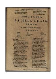 La silla de San Pedro / de don Antonio Martinez | Biblioteca Virtual Miguel de Cervantes