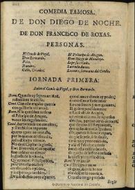 Don Diego de noche / de Francisco de Rojas Zorrilla;  ordenadas en colección por Ramón de Mesonero Romanos | Biblioteca Virtual Miguel de Cervantes