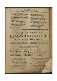 La mayor vitoria de Constantino Magno / de D. Ambrosio Arce de los Reyes | Biblioteca Virtual Miguel de Cervantes