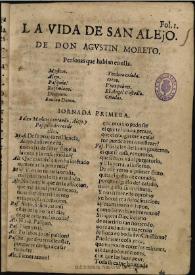 La vida de San Alejo / de don Agustin Moreto | Biblioteca Virtual Miguel de Cervantes