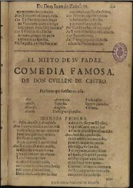 El nieto de su padre / de don Guillen de Castro | Biblioteca Virtual Miguel de Cervantes