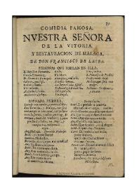 Nuestra Señora de la Vitoria, y restauracion de Malaga / de Don Francisco de Leyba | Biblioteca Virtual Miguel de Cervantes