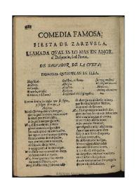 Qual es lo mas en amor, el desprecio ò el fauor / de Saluador de la Cueua | Biblioteca Virtual Miguel de Cervantes