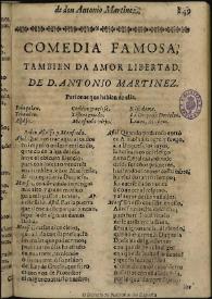 Tambien da amor libertad / de don Antonio Martinez | Biblioteca Virtual Miguel de Cervantes