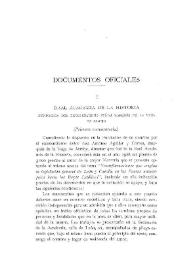 Real Academia de la Historia. Fundación del Excmo. Sr. Marqués de la Vega de Armijo : (Primera convocatoria) / Vicente Castañeda | Biblioteca Virtual Miguel de Cervantes