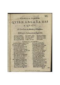 Quien engaña mas a quien / de Don Iuan de Alarcon y Mendoza | Biblioteca Virtual Miguel de Cervantes