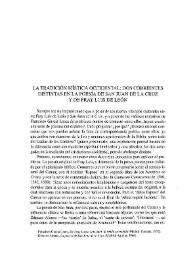 La tradición mística occidental : dos corrientes distintas en la poesía de San Juan de la Cruz y Fray Luis de León / Colin P. Thompson | Biblioteca Virtual Miguel de Cervantes