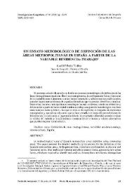 Un ensayo metodológico de definición de las áreas metropolitanas en España a partir de la variable residencia-trabajo / José Mª Feria Toribio | Biblioteca Virtual Miguel de Cervantes