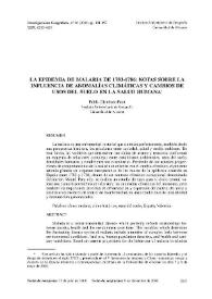 La epidemia de malaria de 1783-1786 : notas sobre la influencia de anomalías climáticas y cambios de usos del suelo en la salud humana / Pablo Giménez-Font | Biblioteca Virtual Miguel de Cervantes