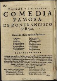 Persiles y Sigismunda / de don Francisco de Rojas | Biblioteca Virtual Miguel de Cervantes