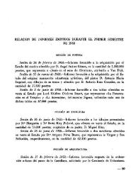 Relación de informes emitidos durante el primer semestre de 1958 | Biblioteca Virtual Miguel de Cervantes