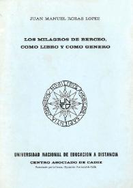 Los Milagros de Berceo como libro y como género / Juan Manuel Rozas | Biblioteca Virtual Miguel de Cervantes