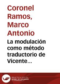 La modulación como método traductorio de Vicente Mariner : el caso de su traducción latina de la obra de Ausiàs March | Biblioteca Virtual Miguel de Cervantes