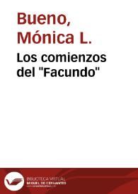 Los comienzos del "Facundo" | Biblioteca Virtual Miguel de Cervantes