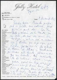 Carta de Francisco Rabal a su familia. Roma, 1 de diciembre de 1972 | Biblioteca Virtual Miguel de Cervantes