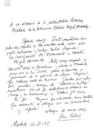 Fax de Francisco Rabal a Julián Antonio Ramírez. 26 de marzo de 1998 | Biblioteca Virtual Miguel de Cervantes