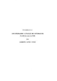 Necrología : Don Fernando Álvarez de Sotomayor / por Modesto López Otero | Biblioteca Virtual Miguel de Cervantes