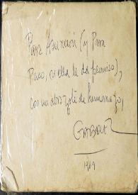 Dedicatoria de Gabriel García Márquez en un ejemplar de su libro "Cien años de soledad" / Gabriel García Márquez | Biblioteca Virtual Miguel de Cervantes