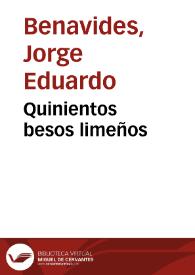 Quinientos besos limeños | Biblioteca Virtual Miguel de Cervantes