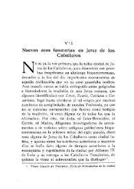 Nuevas aras funerarias en Jerez de los Caballeros / Francisco Naval | Biblioteca Virtual Miguel de Cervantes