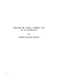 Recuerdo de Daniel Vázquez Díaz en su centenario / por Enrique Lafuente Ferrari | Biblioteca Virtual Miguel de Cervantes