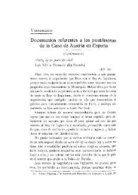 Documentos referentes a las postrimerías de la Casa de Austria en España [1698] (Continuación) / Príncipe Adalberto de Baviera y Gabriel Maura Gamazo | Biblioteca Virtual Miguel de Cervantes