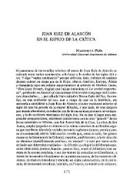 Juan Ruiz de Alarcón en el espejo de la crítica / Margarita Peña | Biblioteca Virtual Miguel de Cervantes