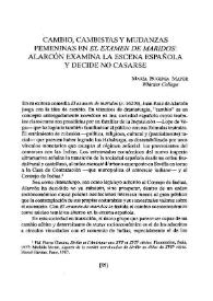 Cambio, cambistas y mudanzas femeninas en "El examen de maridos" : Alarcón examina la escena española y decide no casarse | Biblioteca Virtual Miguel de Cervantes