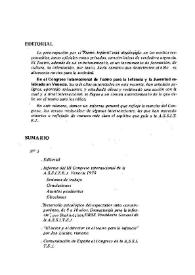 Boletín Informativo de la Asociación Española de Teatro para la Infancia y la Juventud, núm. 3. Editorial | Biblioteca Virtual Miguel de Cervantes