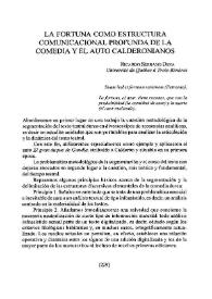 La fortuna como estructura comunicacional profunda de la comedia y el auto calderonianos / Ricardo Serrano Deza | Biblioteca Virtual Miguel de Cervantes