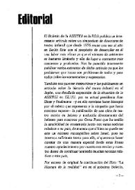 Boletín Iberoamericano de Teatro para la Infancia y la Juventud, núm. 18 (julio-septiembre 1980). Editorial | Biblioteca Virtual Miguel de Cervantes