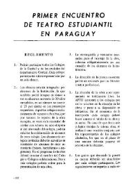 Primer encuentro de teatro estudiantil en Paraguay | Biblioteca Virtual Miguel de Cervantes