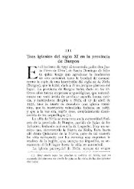 Tres iglesias del siglo XI en la provincia de Burgos / Walter Muir Whitehill, Jr | Biblioteca Virtual Miguel de Cervantes