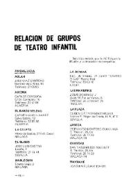 Relación de Grupos de Teatro Infantil | Biblioteca Virtual Miguel de Cervantes