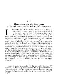 Hernandarias de Saavedra y la primera exploración del Uruguay / Luis Enrique Azarola Gil | Biblioteca Virtual Miguel de Cervantes