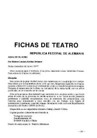 Fichas de teatro | Biblioteca Virtual Miguel de Cervantes