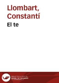 El te | Biblioteca Virtual Miguel de Cervantes