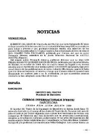 Boletín Iberoamericano de Teatro para la Infancia y la Juventud, núm. 45 (mayo-agosto 1989). Noticias | Biblioteca Virtual Miguel de Cervantes