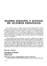 Boletín Iberoamericano de Teatro para la Infancia y la Juventud, núm. 48 (mayo-agosto 1990). Teatro infantil y juvenil de autores españoles | Biblioteca Virtual Miguel de Cervantes