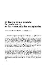 El teatro como espacio de resistencia en las comunidades marginadas / Ponencia de Socorro Merlín | Biblioteca Virtual Miguel de Cervantes