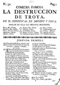 La destruccion de Troya / de D. Christoval de Monroy y Silva | Biblioteca Virtual Miguel de Cervantes