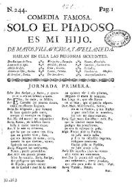 Solo el piadoso es mi hijo / de Matos, Villaviciosa y Avellaneda | Biblioteca Virtual Miguel de Cervantes