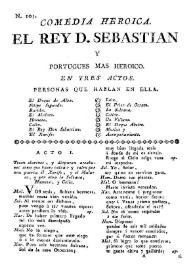El Rey D. Sebastian y portugues mas heroico | Biblioteca Virtual Miguel de Cervantes