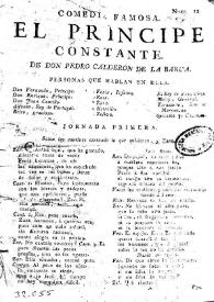 El principe constante / de Pedro Calderón de la Barca | Biblioteca Virtual Miguel de Cervantes