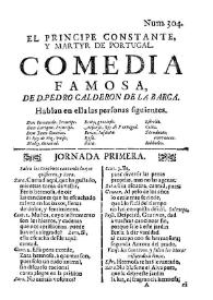 El principe constante, y martyr de Portugal / de D. Pedro Calderon de la Barca | Biblioteca Virtual Miguel de Cervantes