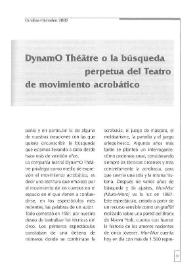 DynamO Théâtre o la búsqueda perpetua del Teatro de movimiento acrobático / por Jacqueline Gosselin | Biblioteca Virtual Miguel de Cervantes